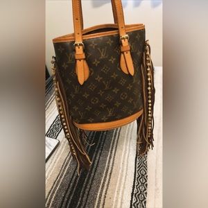 Louis Vuitton Petit French Tote - detailing added by Vintage Boho Bags